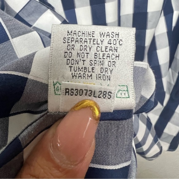 Bugatchi Uomo Navy and White Checkered Shirt - Picture 8 of 11